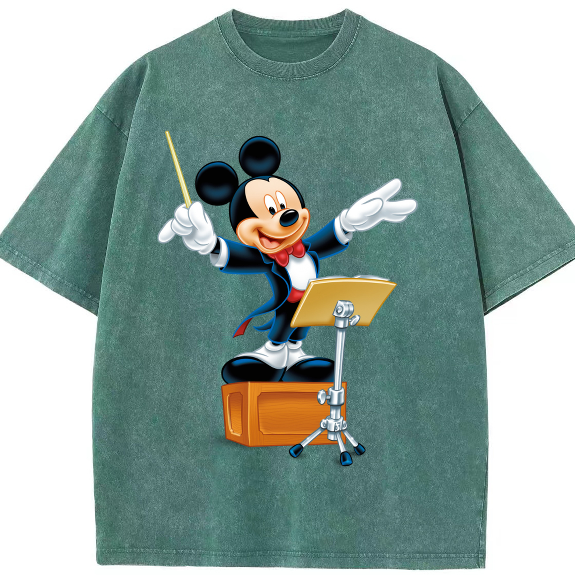 （画像用） ミッキーマウス Mickey Mouse 綿100% ヴィンテージ風 半袖Tシャツ（フロントプリント）